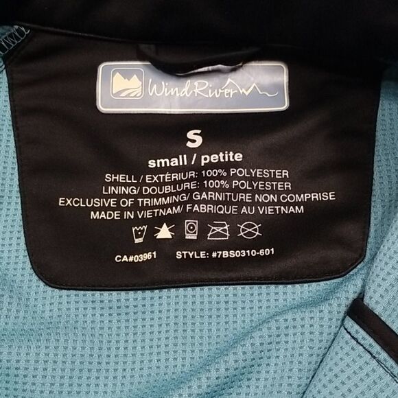 Wind River Jacket Women's Small Thermal Outerwear Full Zip Long Sleeve Black - Picture 6 of 7